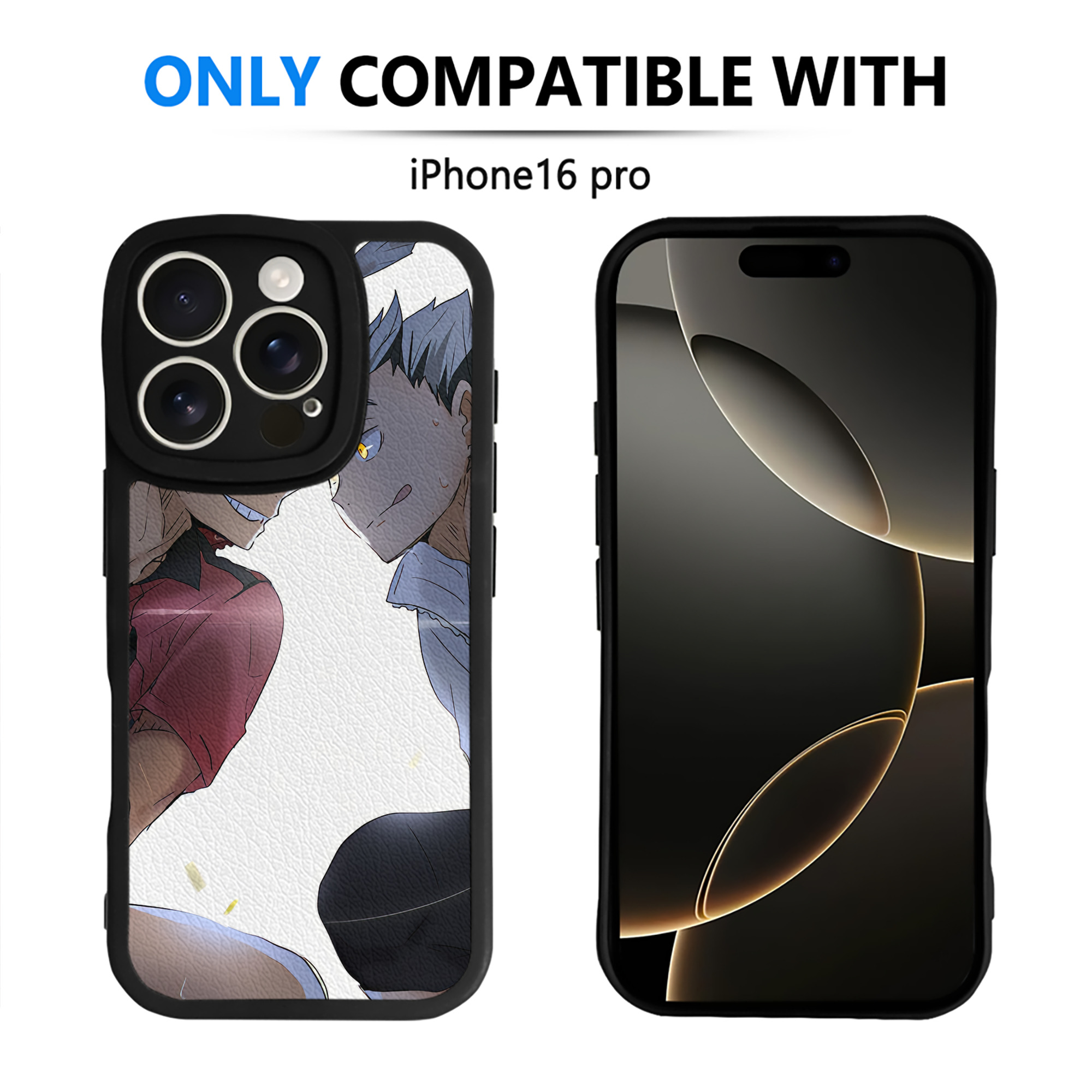 （画像用） ハイキュー!! Haikyu!! 【iPhone 16シリーズ対応】シリコンスマホケース（レザー調） 材質：シリコン